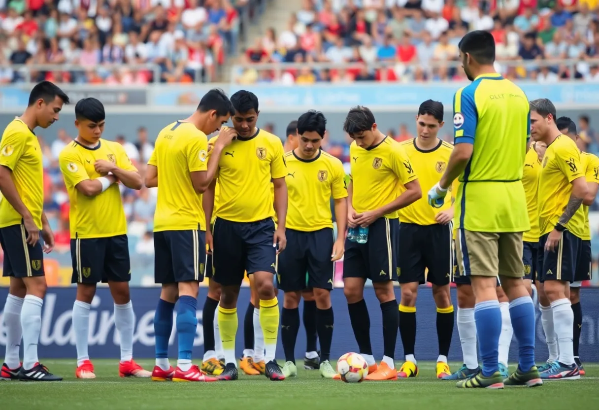 Players taking hydration breaks during a FIFA match