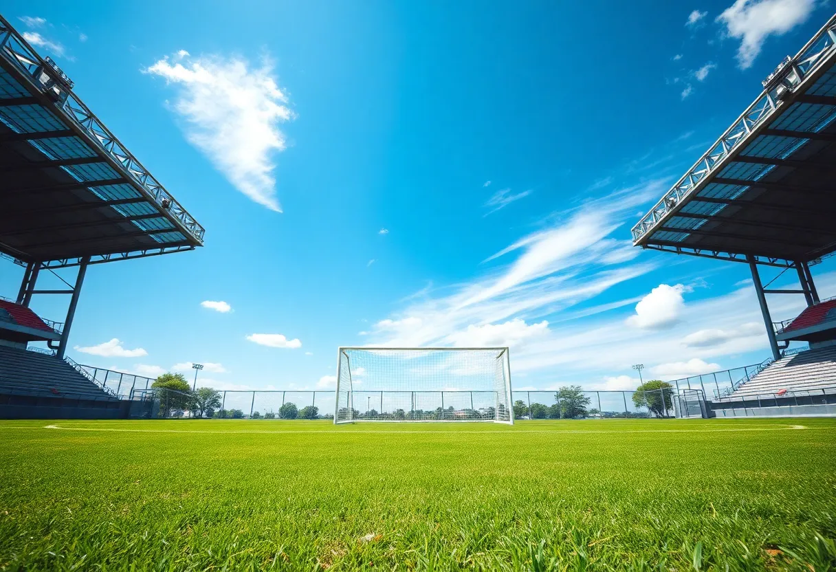 Football field at the University of Kentucky