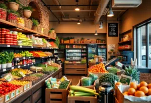 Fresh Fare grocery store offering ready-made meals and organic produce.