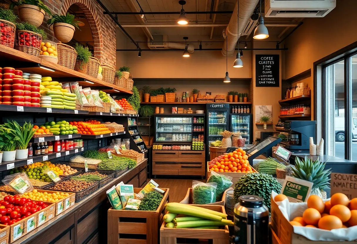 Fresh Fare grocery store offering ready-made meals and organic produce.