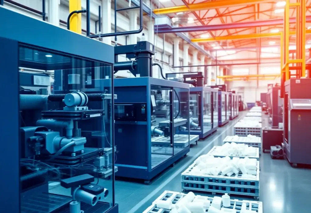 Modern plastic manufacturing facility