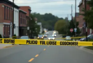 Police investigation scene at Hedgewood Court in Lexington, KY.