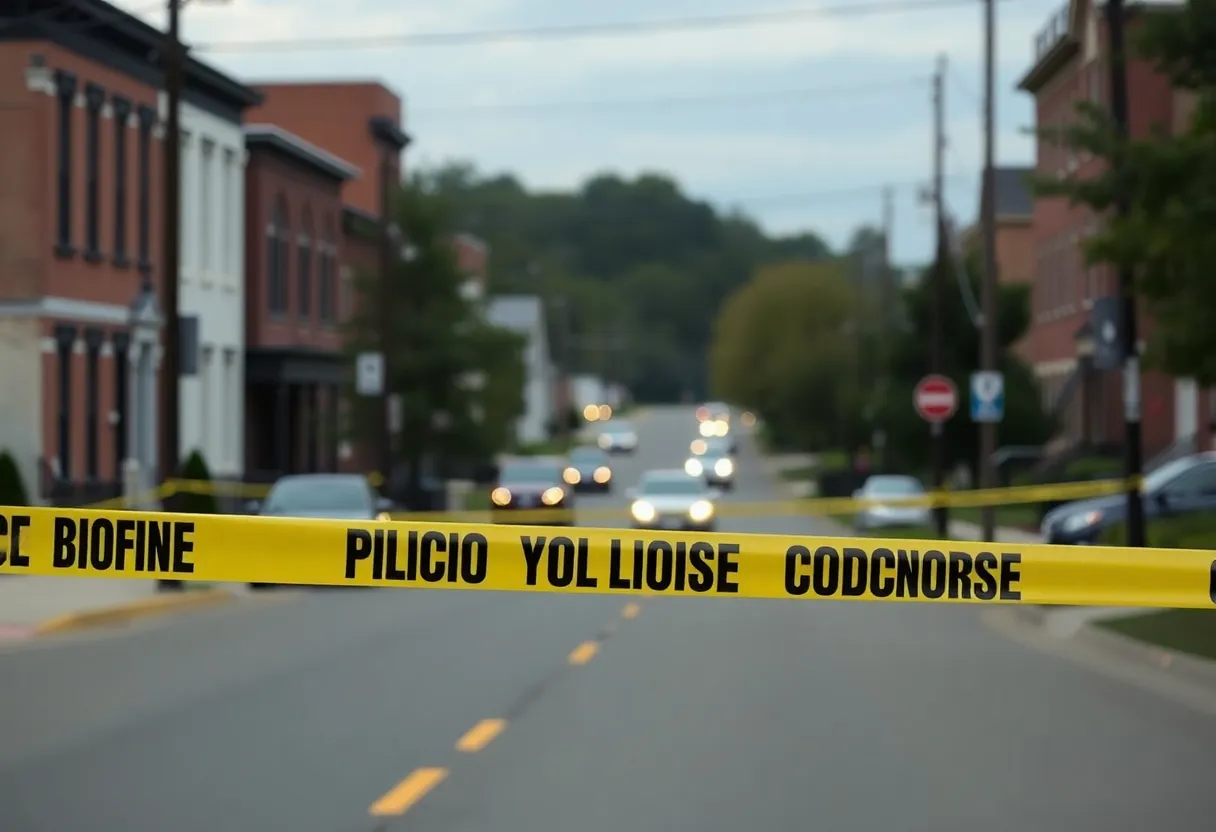 Police investigation scene at Hedgewood Court in Lexington, KY.