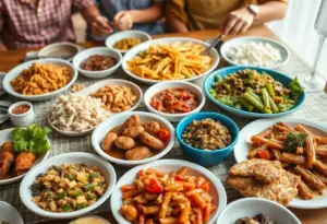 Array of diverse homemade meals from Nourished Folks in Lexington