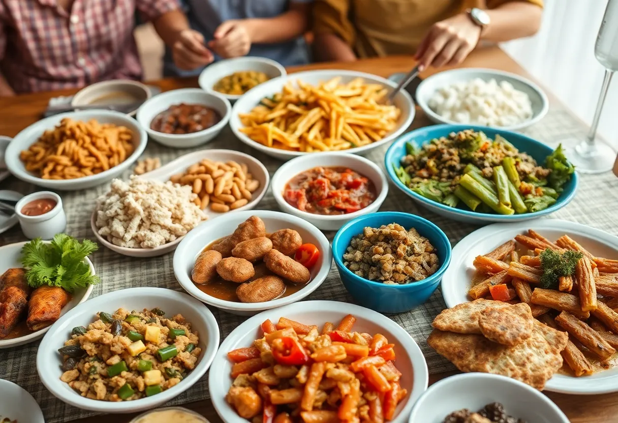 Array of diverse homemade meals from Nourished Folks in Lexington