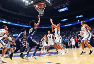 Indiana Hoosiers playing against the Kentucky Wildcats at Rupp Arena