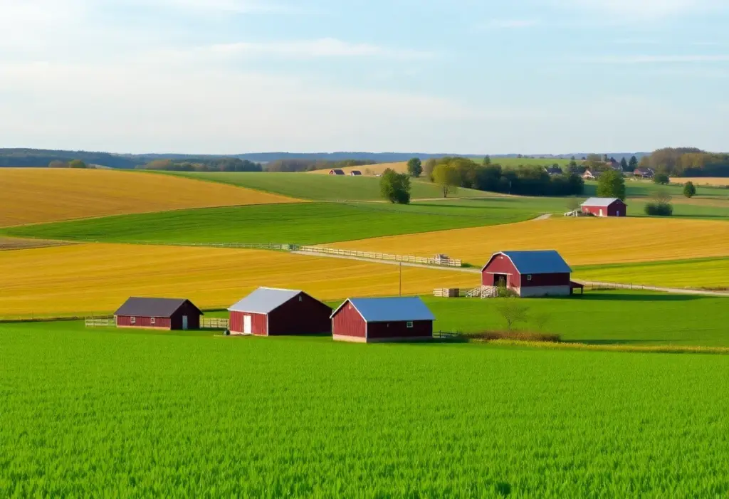 Scenic view of Kentucky agricultural fields