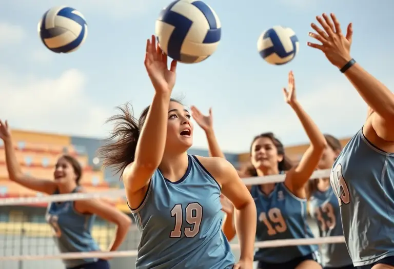 Kentucky women's volleyball team playing against UCLA
