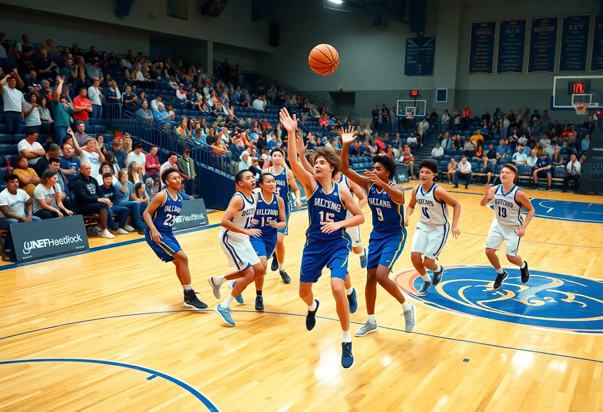Kentucky Wildcats basketball team demonstrating teamwork on the court