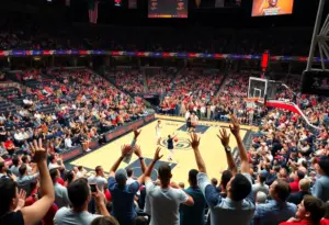 Kentucky Wildcats basketball team in action during the game against St. John's.