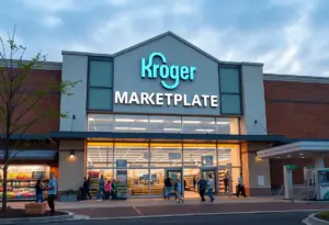 Exterior view of Kroger Marketplace in Lexington