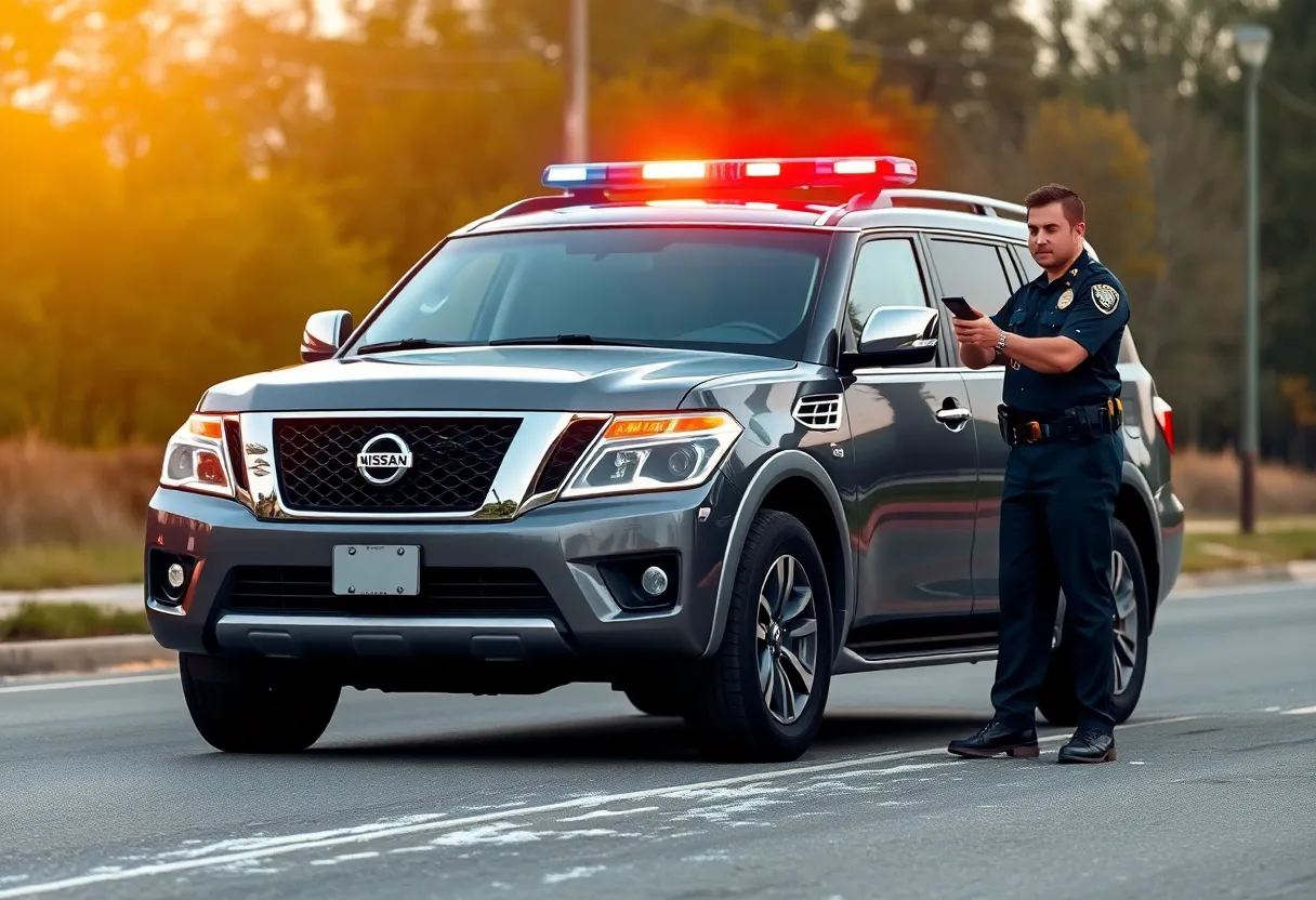 Gray Nissan Armada involved in police chase in Laurel County