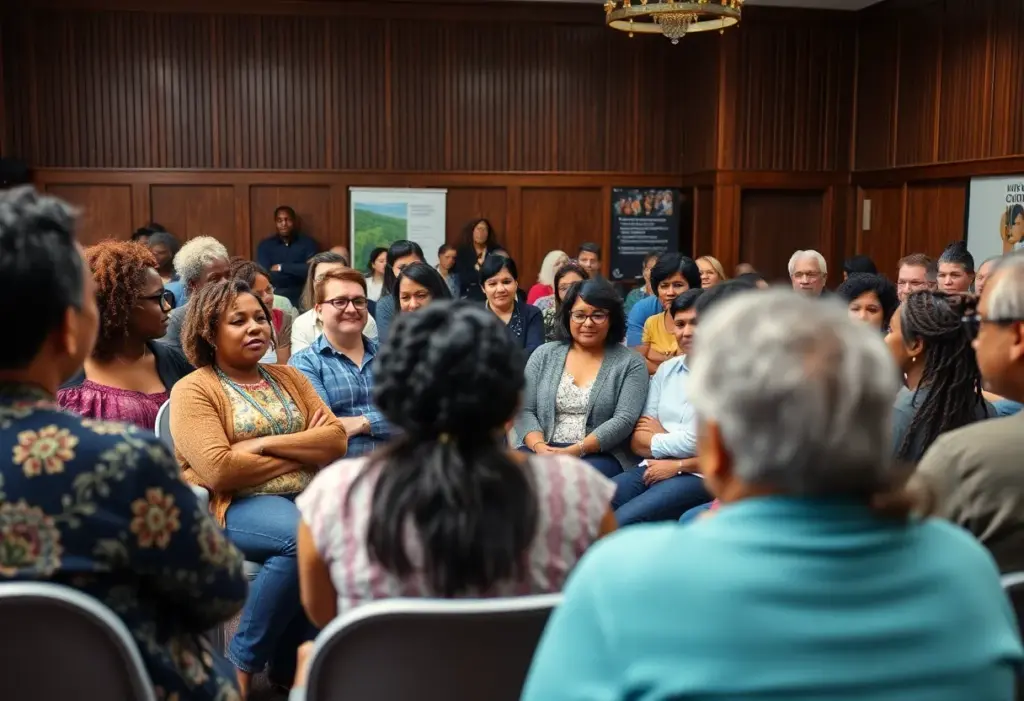 Community members participating in the Lexington Civic Assembly discussion.