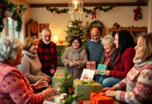 Community members in Lexington supporting a boy battling cancer during the holiday season.