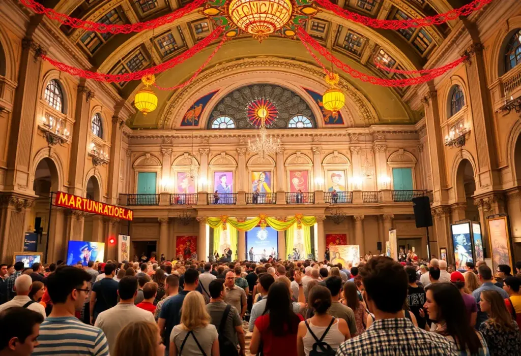 Festive scene at the Lexington Opera House celebrating 140th anniversary.