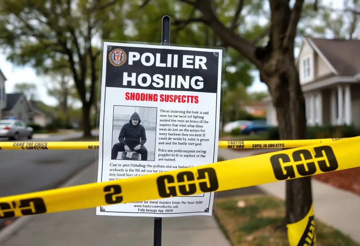 Lexington police department flyer about shooting suspect