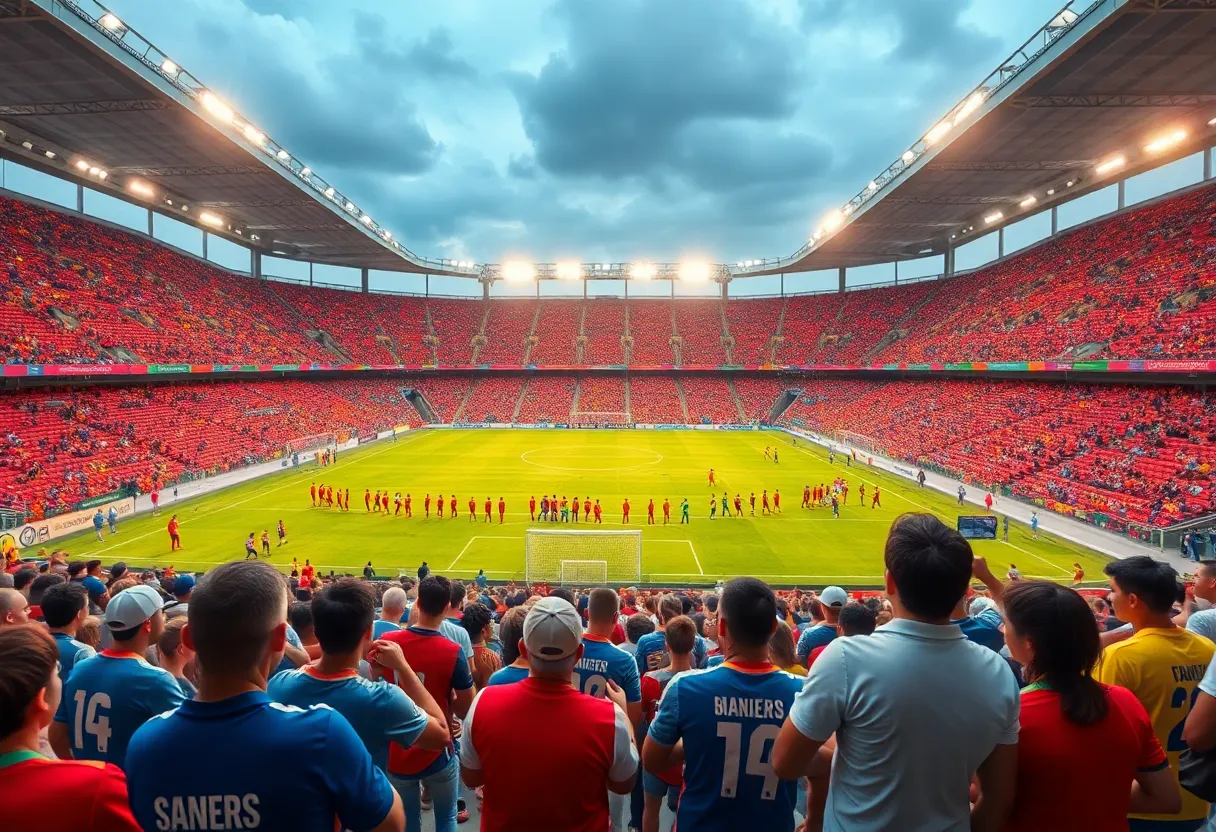 Soccer match at Lexington Sporting Club stadium