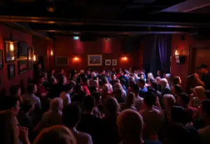Audience enjoying live music performance at The Fox Den