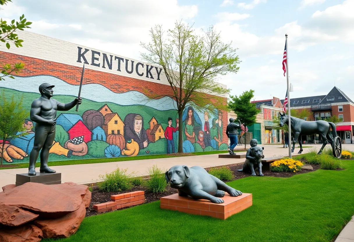 Community art project representing Kentucky's history