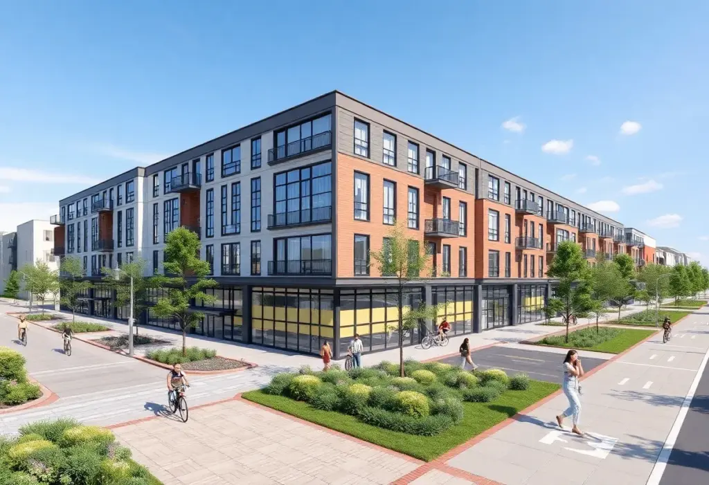 Conceptual rendering of the Railyard development in Lexington