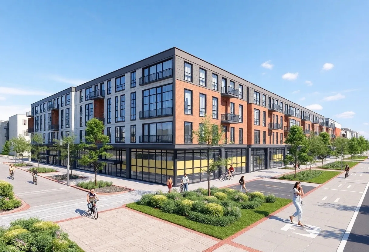 Conceptual rendering of the Railyard development in Lexington