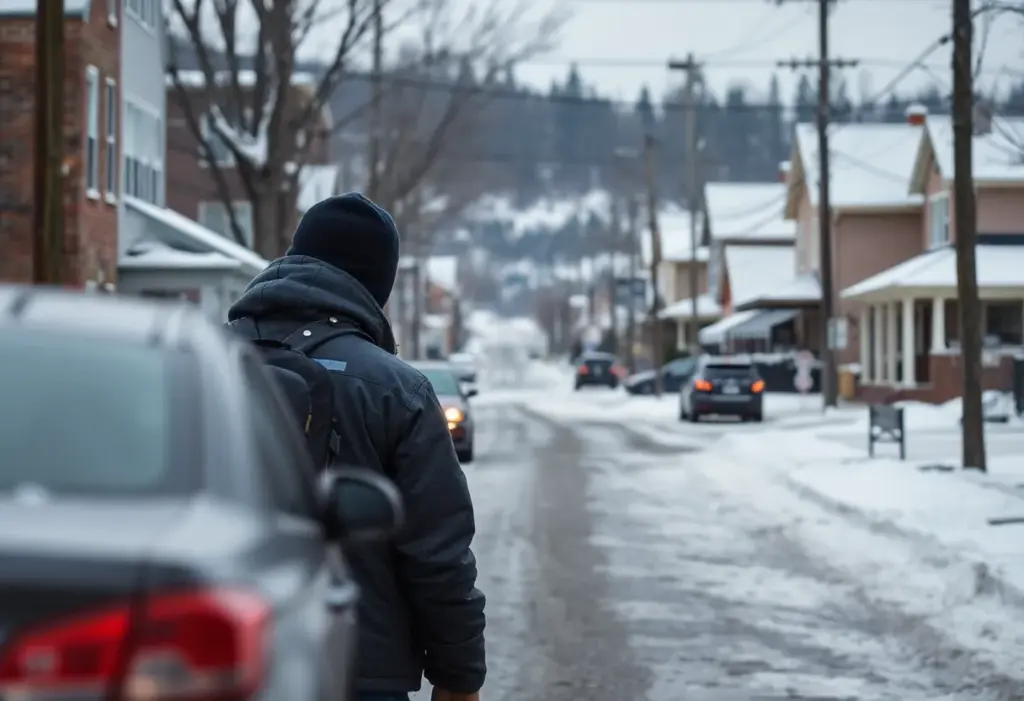 Community searching for a missing girl in snowy neighborhood