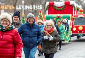 Seniors enjoying the Senior Christmas Parade in Lexington