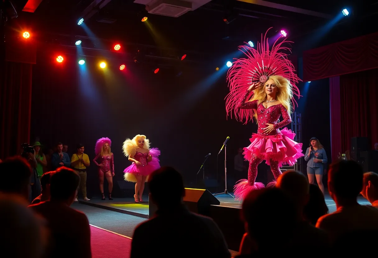 Drag performers showcasing their talent at the Slay Bells Holiday Drag Show