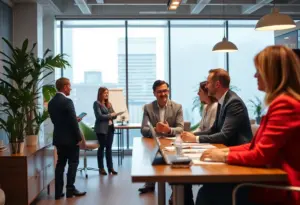 Team collaboration in a financial advisory office