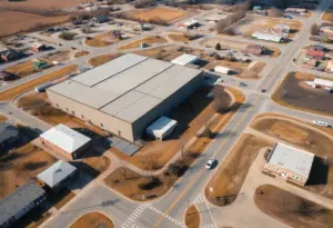 Closed Tyson Foods beef plant in Lexington, Nebraska
