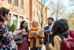 Educators on the University of Kentucky campus collaborating with students