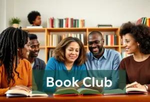 Participants in a virtual book club discussion about literature.