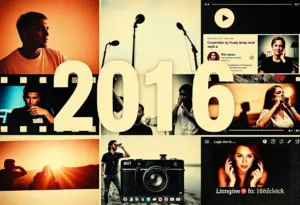 Collage of nostalgic 2016 social media posts