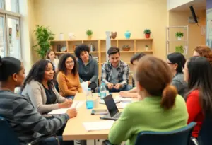 Group participating in accessibility training