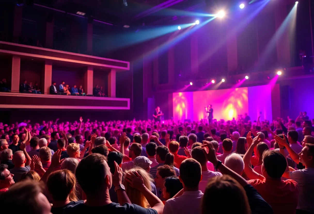 Audience enjoying the Anne Wilson concert at Crown Theatre in Fayetteville.