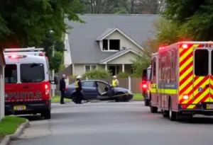 Car crashed into a home on Woodland Avenue, Lexington