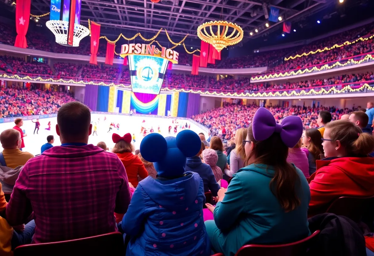 Families watching Disney On Ice performance