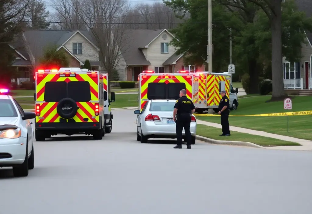 Lexington Police at the scene of an explosive materials discovery