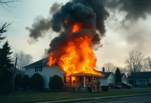 House fire on Woodhill Drive in Lexington