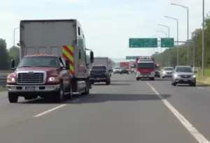 Emergency crews at an accident scene on I-75 near Newtown Pike