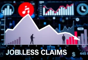 An abstract analysis of jobless claims trends in the labor market.