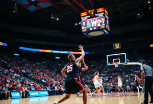 Kentucky Wildcats basketball game action in Rupp Arena