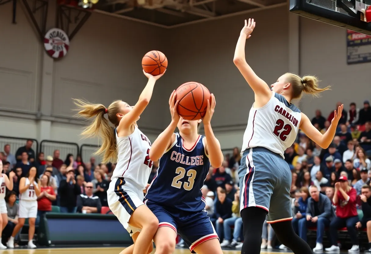 Kentucky Wildcats playing against Oklahoma Sooners in a women's college basketball game.