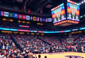Basketball fans at a tournament event at Rupp Arena