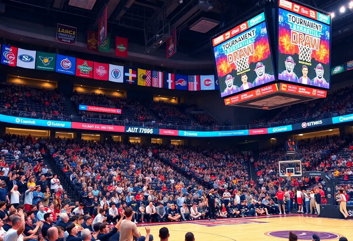 Basketball fans at a tournament event at Rupp Arena