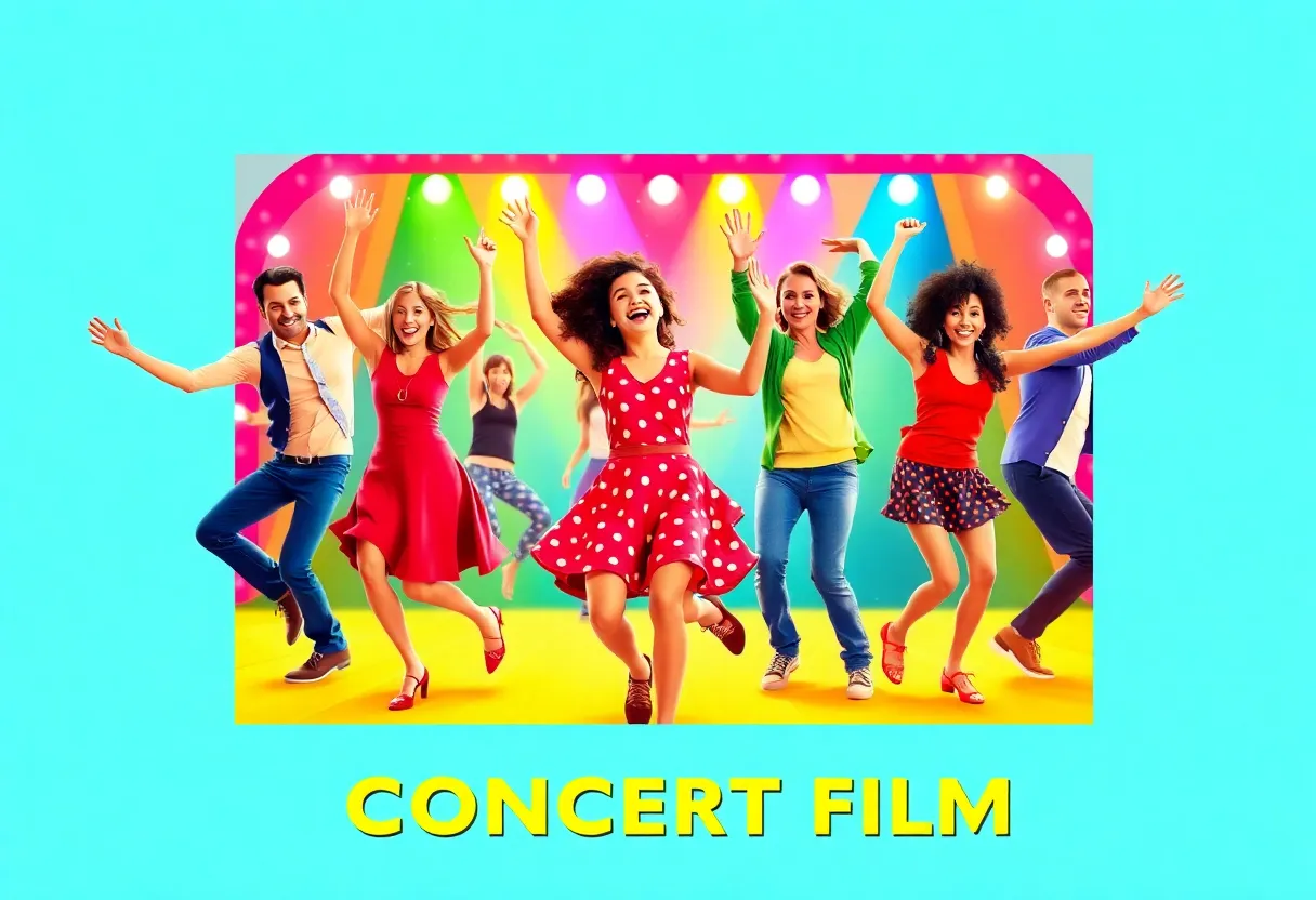 Poster for KIDZ BOP LIVE concert movie featuring children dancing and singing.