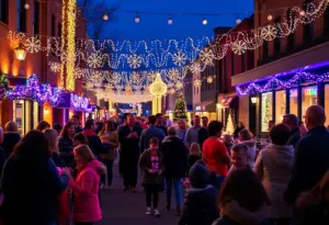 Families and friends celebrating New Year's Eve in Lexington.