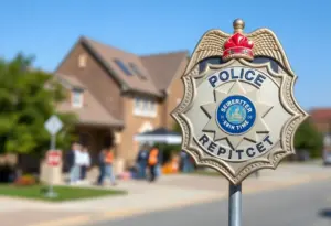 Badge of Lexington Police Department with community background