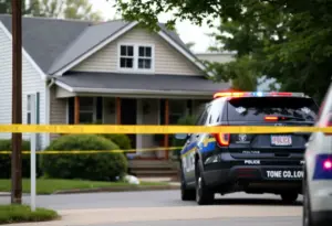 Police investigation at a residential property in Lexington, Kentucky
