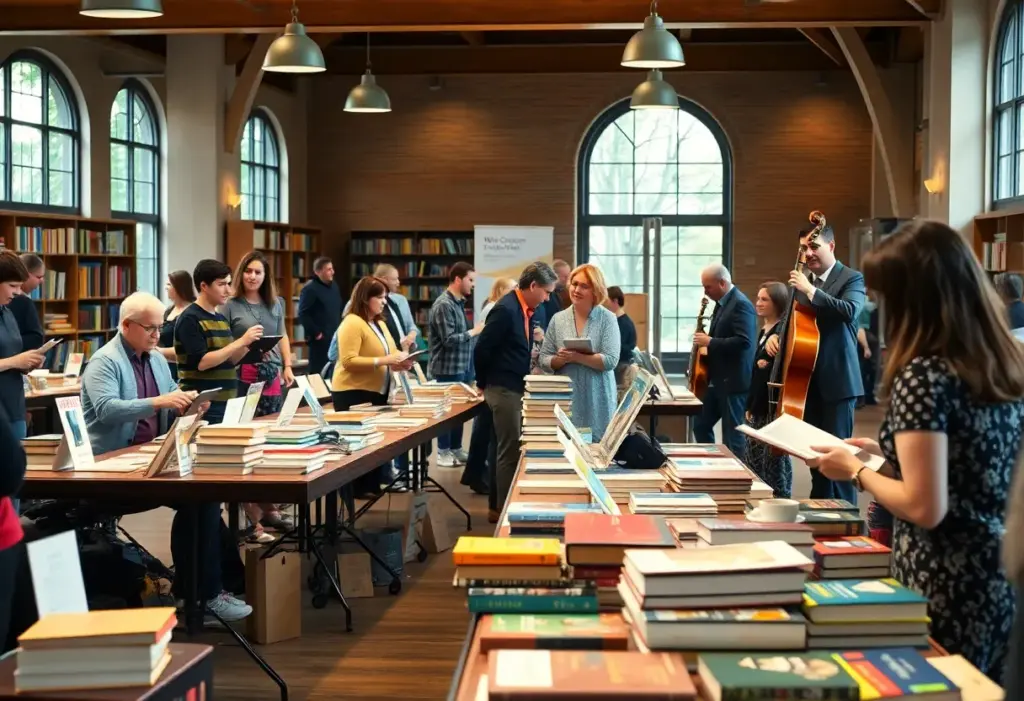 Community members enjoying the LHC Brew & Browse Bookfair at the University of Kentucky
